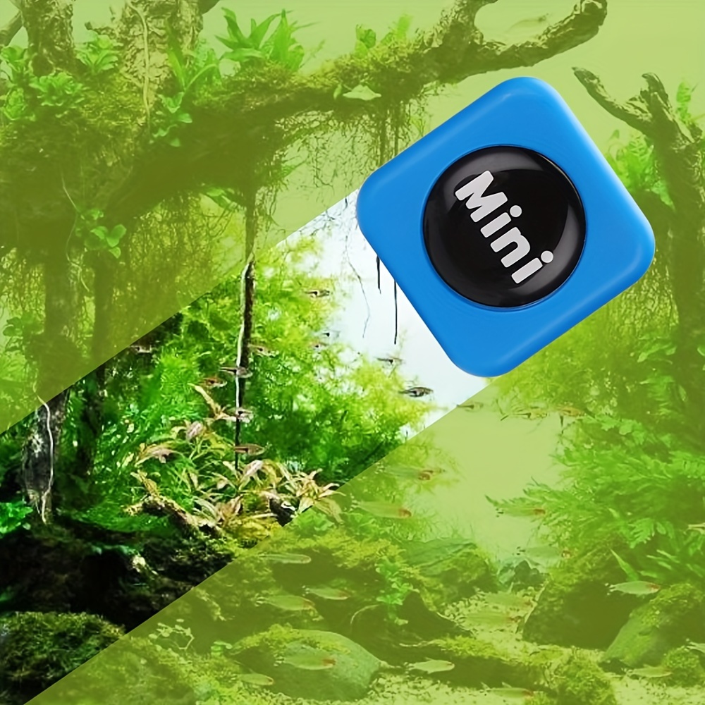 Magnetni mini čistač stakla za akvarijum — plutajući strugač algi sa zakrivljenim dizajnom (ABS)