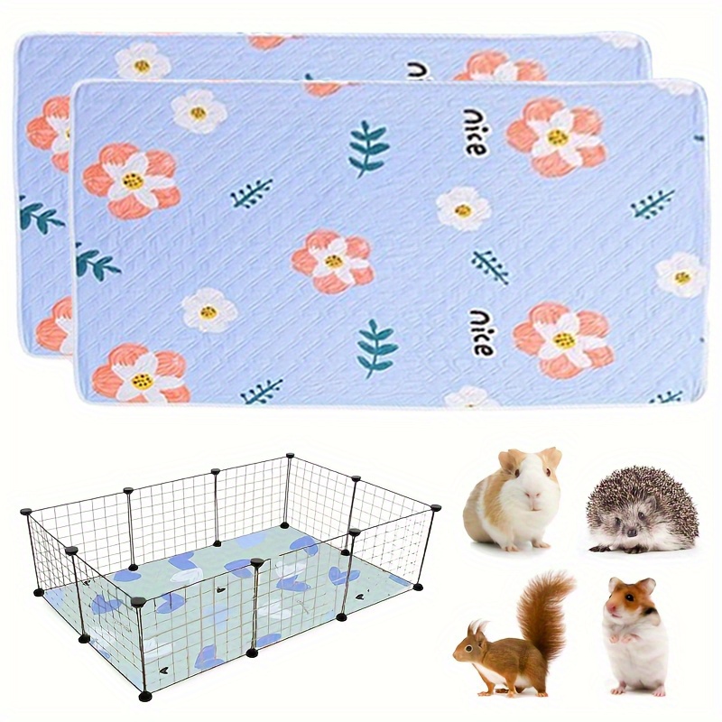 2x perive podloge 119x79 cm za morske prasiće i male glodare – mekani poliester, višekratne