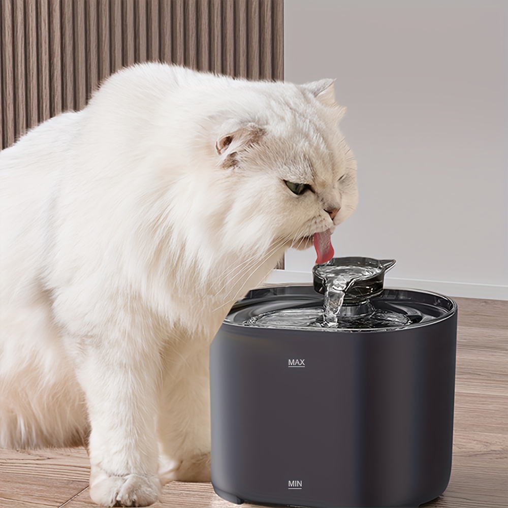 Fontana za mačke 2,2 L — ultra tiha, USB napajanje, izliv u obliku mačke (bez baterije)