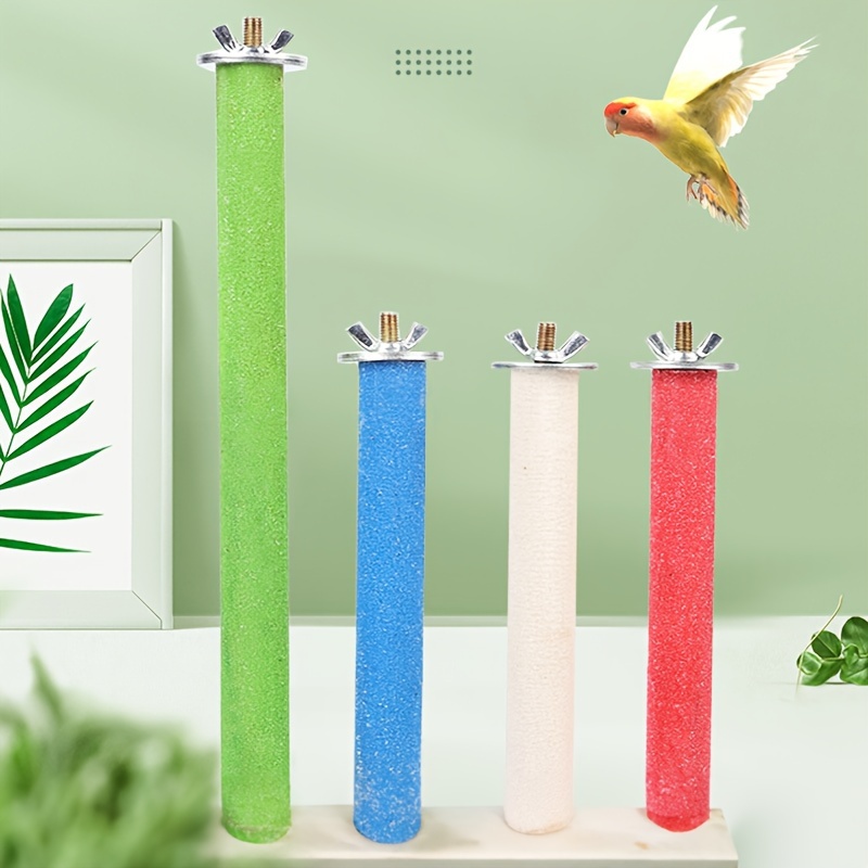 Stalak/štap za papagaje – turpija za kandže, dodatak za kavez (nasumična boja)