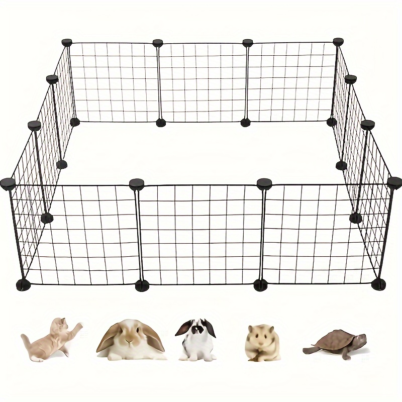 Set 3 metalna panela za male životinje 35×35 cm – lagana DIY ograda za zečeve i zamorce