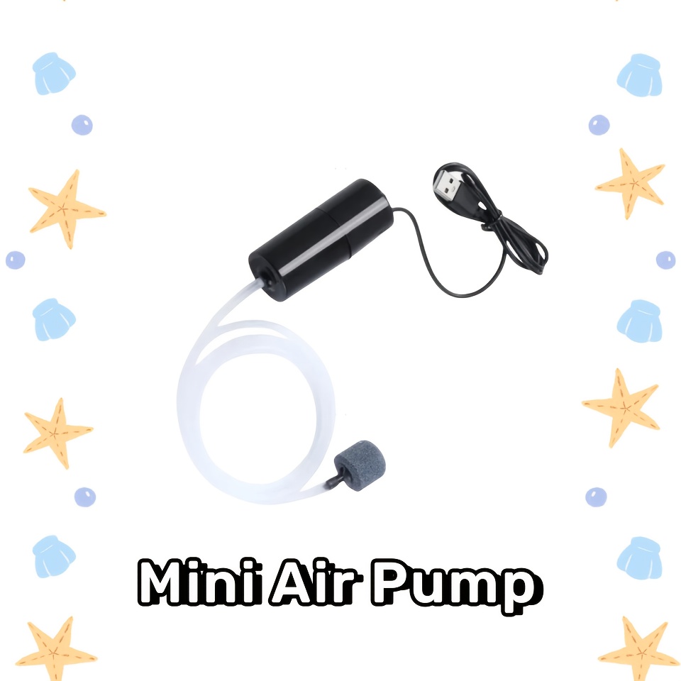 USB mini pumpa za akvarijum — prenosna pumpa za kiseonik sa regulacijom protoka, kompaktna i izdržljiva