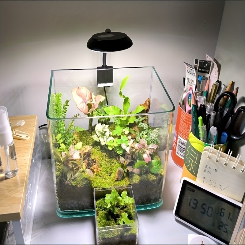 Mini LED klipsna lampa za akvarijum i vodene biljke – USB, podesiva 360°