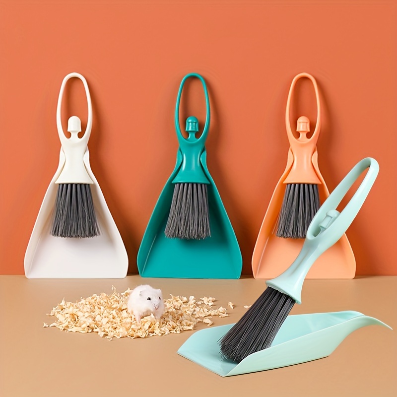 Set mini metlice i lopatice za čišćenje kaveza za pacove i male glodare – izdržljiva plastika